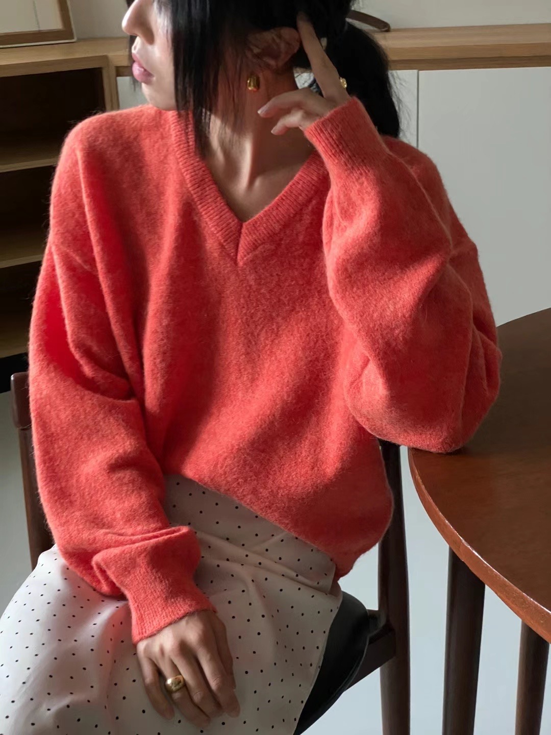 BABY PUSH韓國直郵東大門實拍女裝新款人氣職業推薦24秋冬毛衣BABY PUSH毛衣