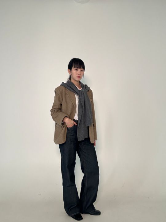 MONCO韓國直郵東大門代購女裝新品24秋冬時尚推薦圍巾披肩TROIS DE LEI圍巾/披肩圖色7