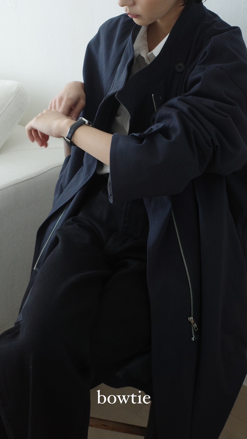 BOWTIE韓國直郵女裝新款休閑人氣時尚職業推薦熱賣中長款大衣GLITTER中長款大衣