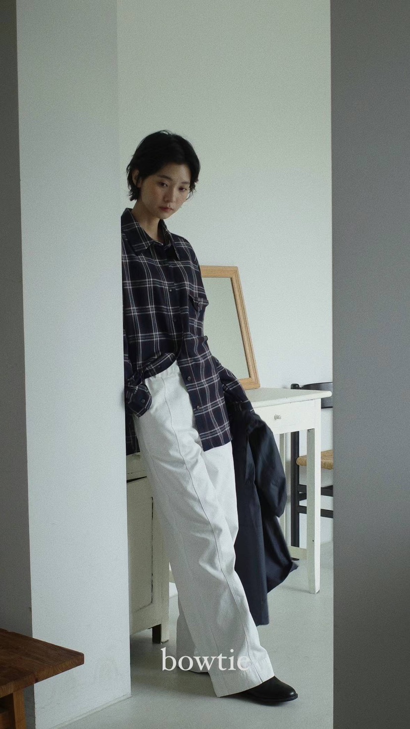 BOWTIE直郵韓國代購女裝新款休閑人氣熱賣職業24秋冬牛仔褲GLITTER牛仔褲