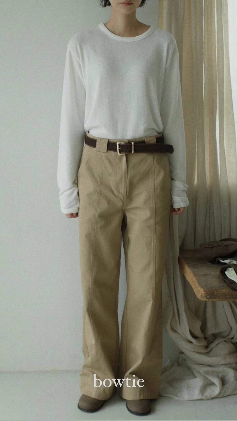 BOWTIE直郵韓國代購女裝新款休閑人氣熱賣職業24秋冬牛仔褲GLITTER牛仔褲
