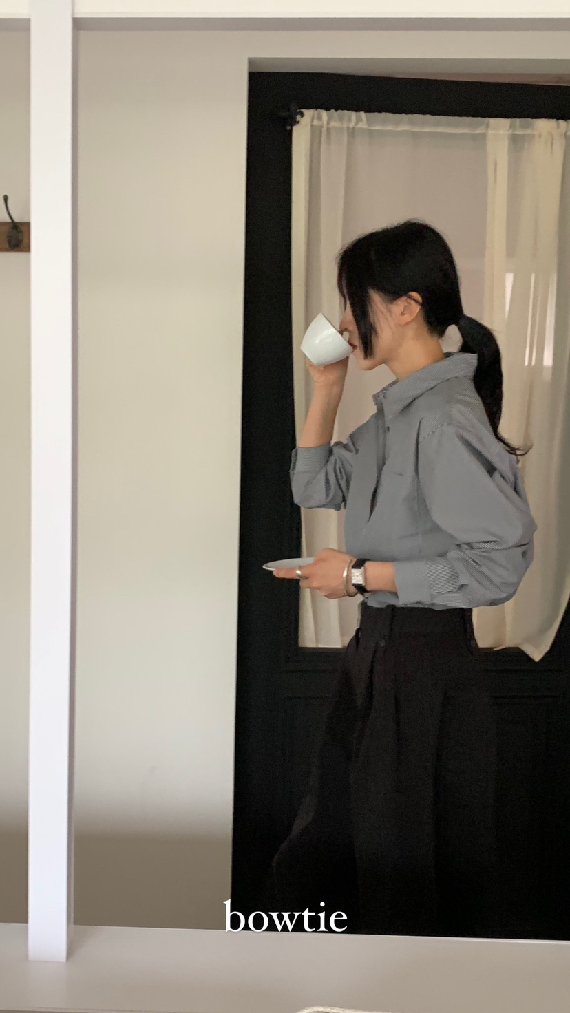 BOWTIE直郵韓國代購女裝新品熱賣真品職業24秋冬襯衫蕾絲衫GLITTER襯衫/蕾絲衫