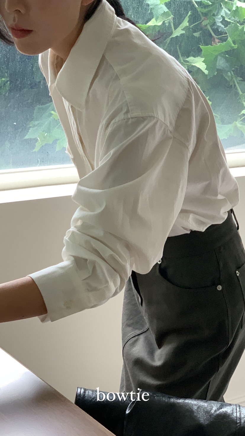 BOWTIE韓國直郵東大門實拍女裝新品休閑熱賣人氣襯衫蕾絲衫GLITTER襯衫/蕾絲衫