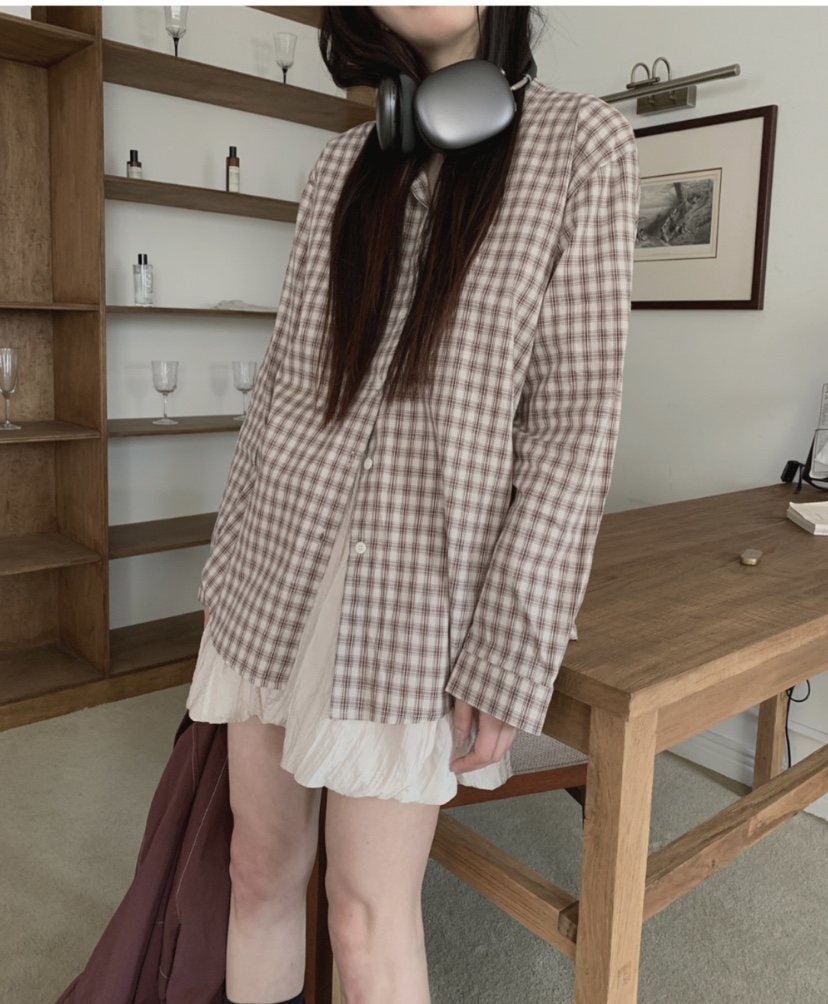EOMPIT韓國直郵女裝新款真品職業時尚熱賣24秋冬襯衫蕾絲衫EOMPIT襯衫/蕾絲衫