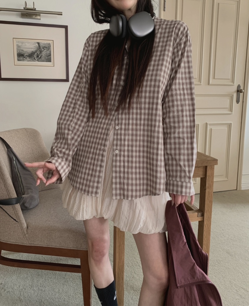 EOMPIT韓國直郵女裝新款真品職業時尚熱賣24秋冬襯衫蕾絲衫EOMPIT襯衫/蕾絲衫