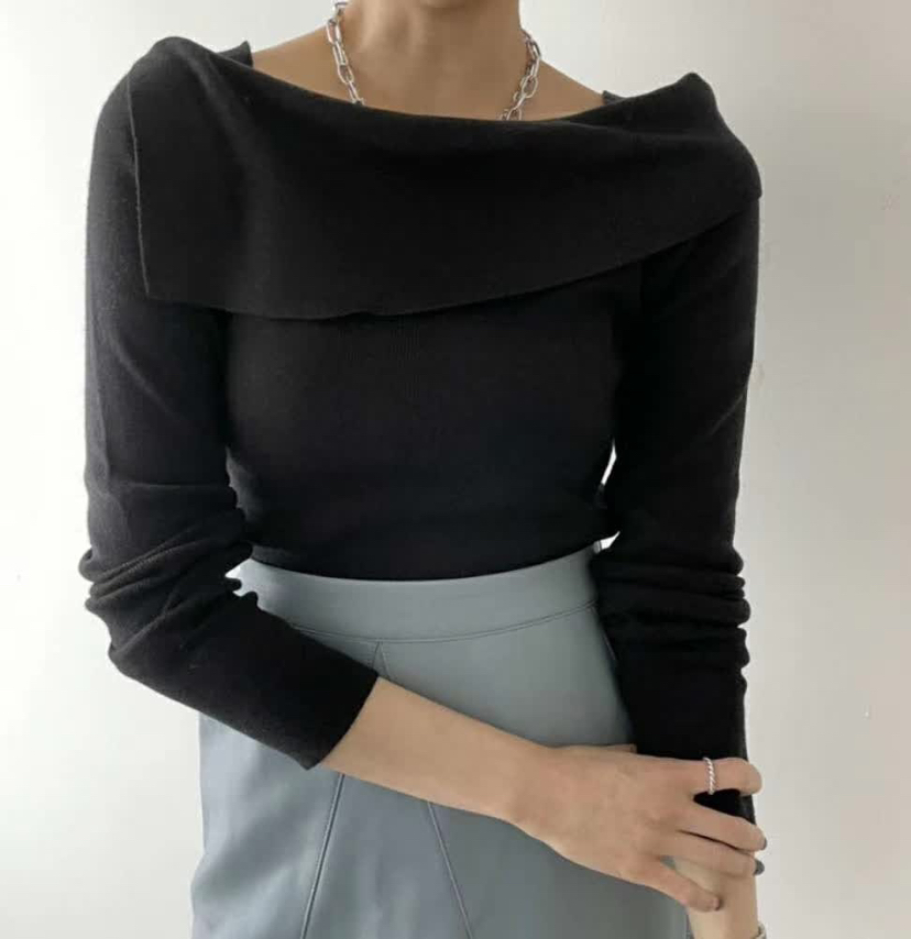 anime韓國直郵東大門代購女裝新品職業人氣真品24秋冬針織衫RIETTE針織衫