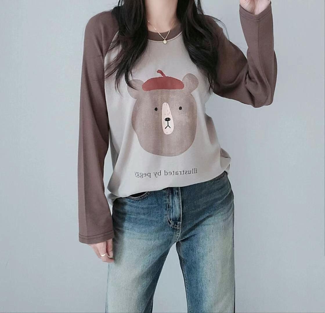 SSEN-쎈-T韓國直郵女裝新品時尚真品休閑職業熱賣長袖T恤SSEN-쎈-T長袖T恤圖色2