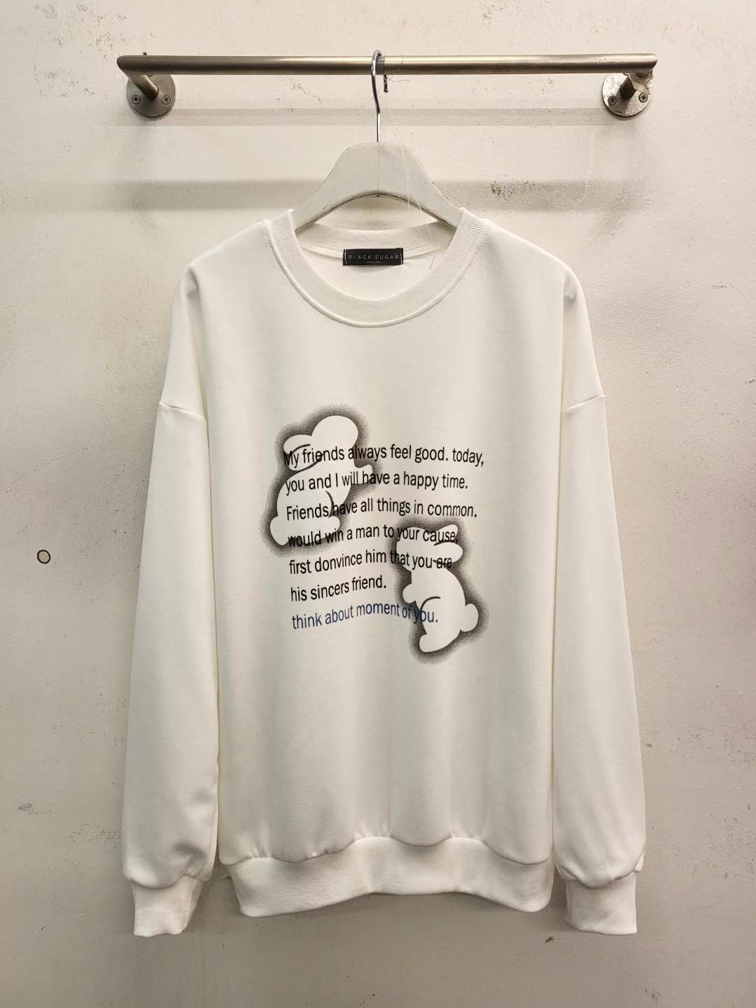 BLACK SUGAR韓國直郵女裝新品24秋冬真品休閑熱賣人氣衛衣BLACK SUGAR衛衣