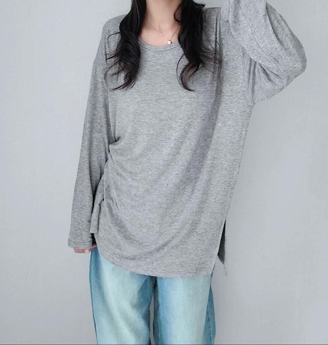 SSEN-쎈-T直郵韓國代購女裝新款時尚休閑熱賣職業長袖T恤SSEN-쎈-T長袖T恤圖色2