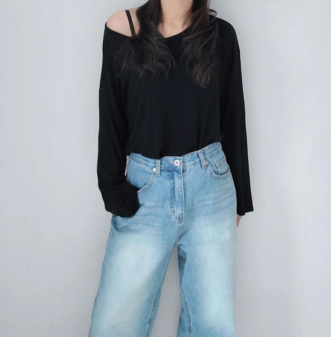 SSEN-쎈-T直郵韓國代購女裝新款時尚休閑熱賣職業長袖T恤SSEN-쎈-T長袖T恤圖色3