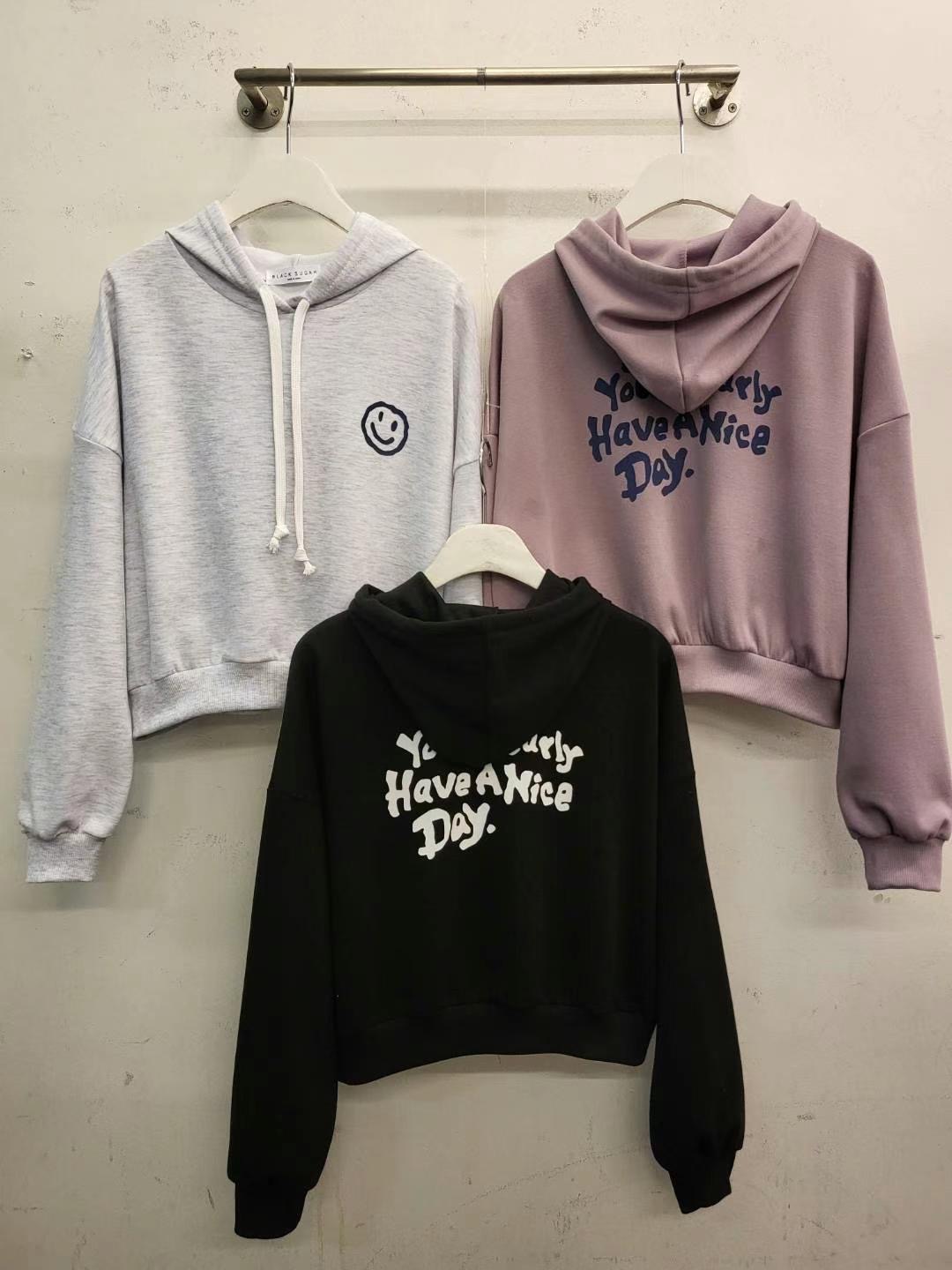 BLACK SUGAR韓國直郵女裝新品人氣熱賣推薦職業24秋冬衛衣BLACK SUGAR衛衣