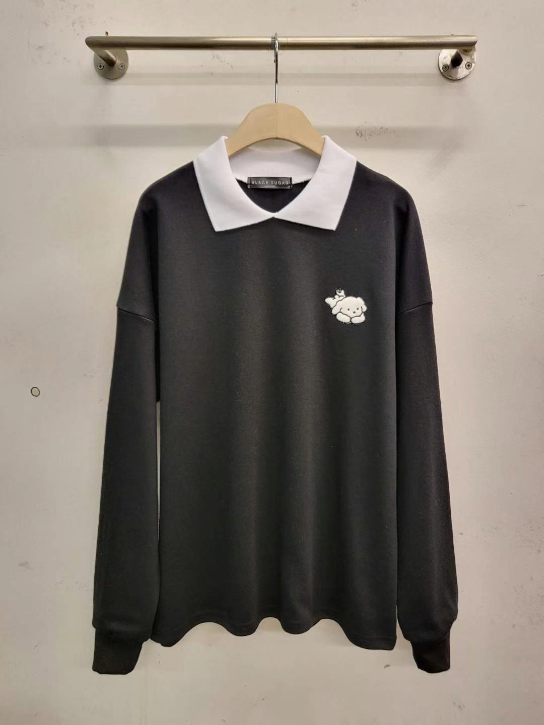BLACK SUGAR韓國直郵東大門代購女裝新款推薦24秋冬衛衣刺繡BLACK SUGAR衛衣圖色3