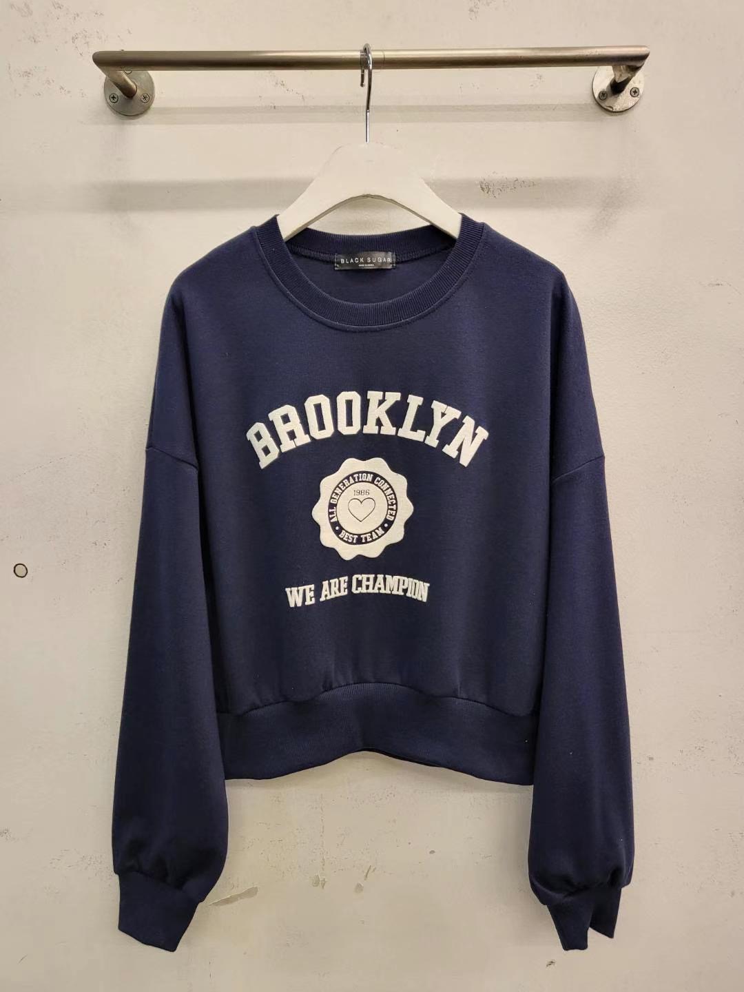 BLACK SUGAR韓國直郵女裝新品真品休閑時尚熱賣推薦衛衣短款BLACK SUGAR衛衣圖色3