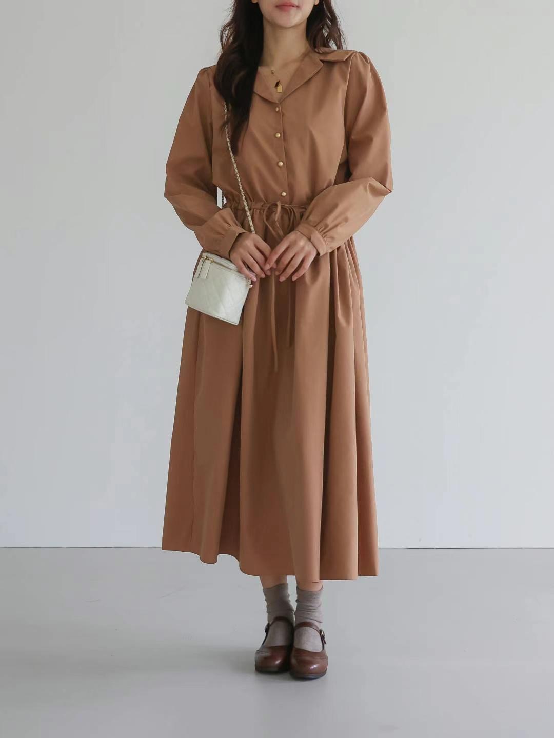 WHITE BEAR直郵韓國代購女裝新品人氣熱賣推薦真品24秋冬連衣裙WHITE BEAR連衣裙