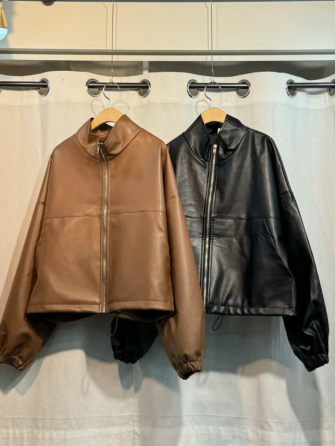 DAYDAY直郵韓國代購女裝新品24秋冬熱賣時尚職業皮衣皮革DAYDAY皮衣