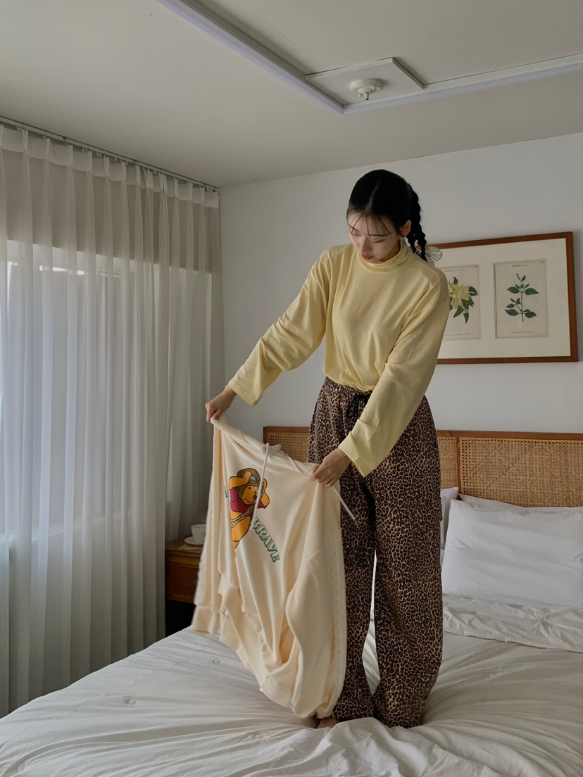 DE LINE韓國直郵東大門代購女裝新品真品職業長袖T恤安哥拉DE LINE長袖T恤