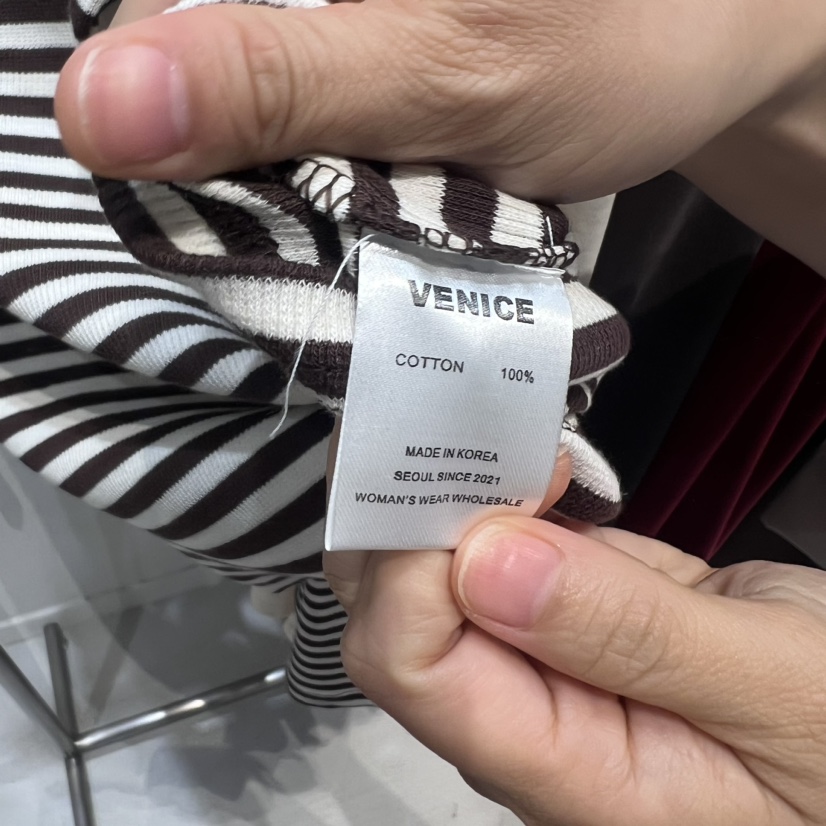 VENICE韓國直郵女裝新款休閑24秋冬真品時尚推薦職業長袖T恤VENICE長袖T恤