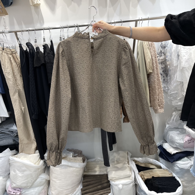 THE LENA韓國直郵女裝新品熱賣真品時尚休閑24秋冬襯衫蕾絲衫NWEOL襯衫/蕾絲衫