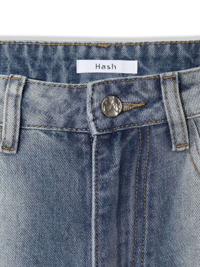 hash韓國直郵女裝新款真品推薦熱賣時尚24秋冬牛仔褲口袋HASH牛仔褲