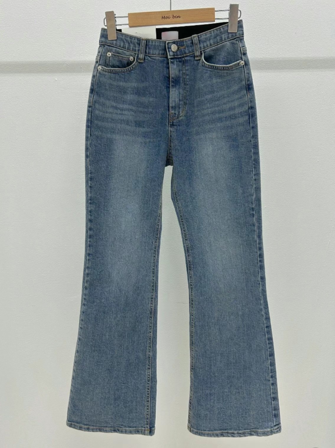 L+V+C韓國直郵東大門代購女裝新款熱賣休閑職業牛仔褲綁帶L_V_C牛仔褲圖色1