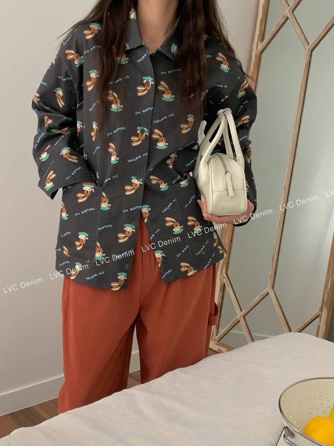 L+V+C韓國直郵女裝新款熱賣時尚推薦職業24秋冬襯衫蕾絲衫L_V_C襯衫/蕾絲衫圖色1