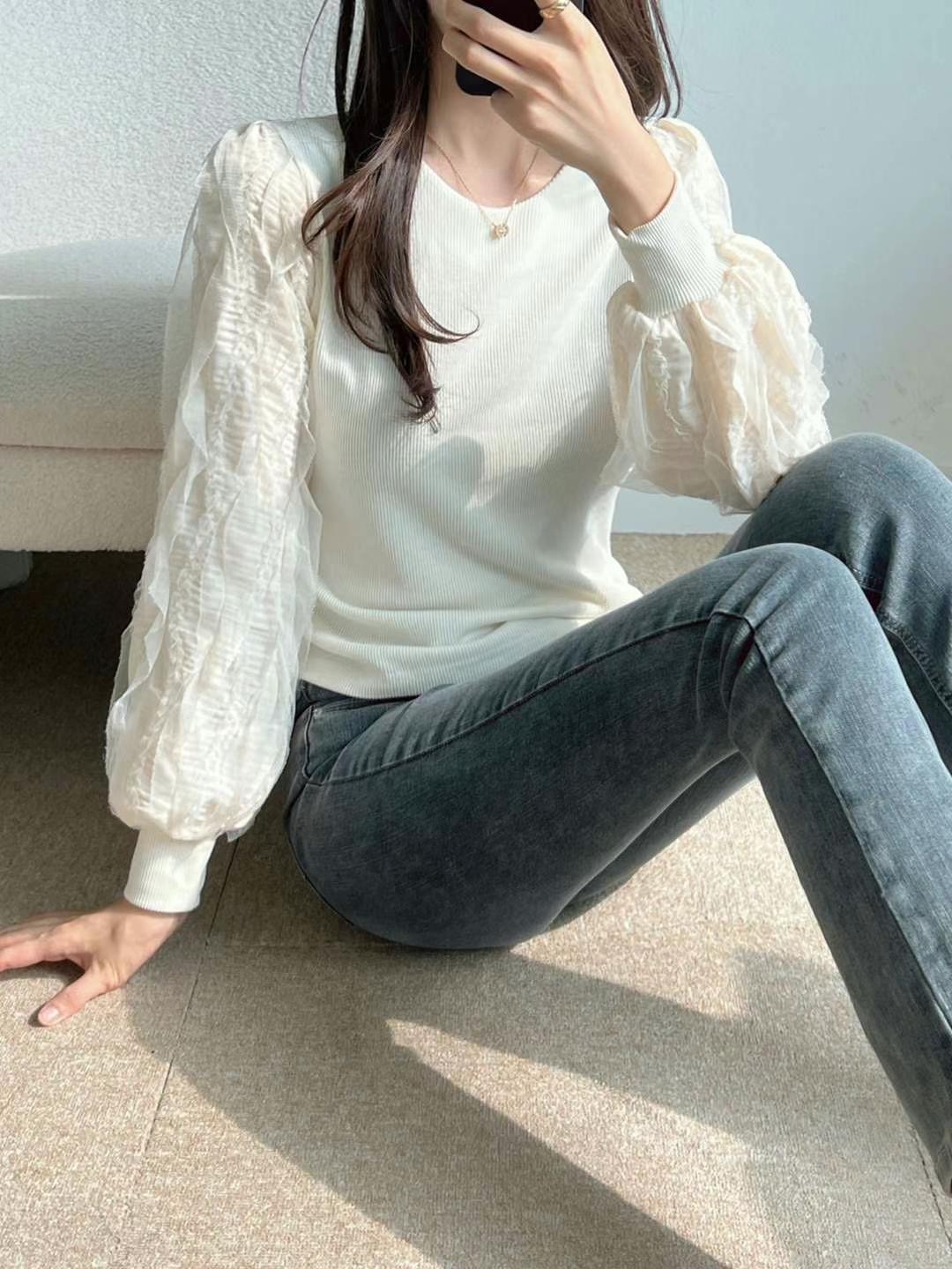 OZ韓國直郵東大門實拍女裝新款時尚休閑人氣職業襯衫蕾絲衫OZ襯衫/蕾絲衫