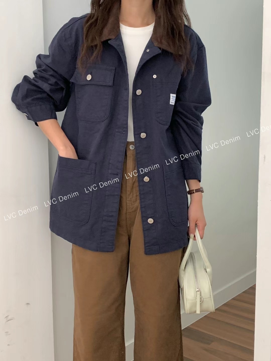 L+V+C韓國直郵東大門實拍女裝新品24秋冬休閑職業真品夾克L_V_C夾克