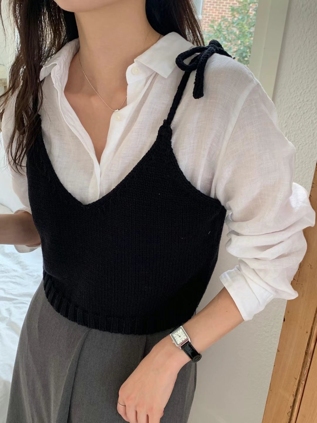 TDOUBLEJ直郵韓國代購女裝新款熱賣職業時尚吊帶背心不含內搭TDOUBLEJ吊帶/背心圖色2