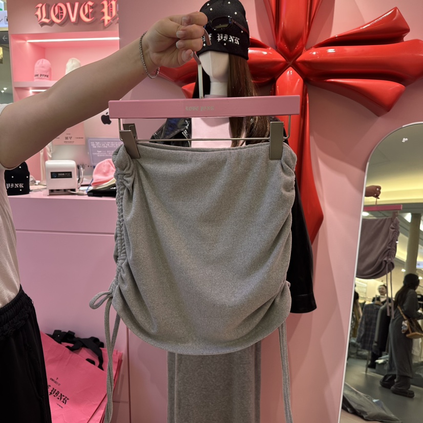 MAISON DE PINK韓國直郵東大門代購女裝新品熱賣裙褲安哥拉LOVE PINK裙褲圖色1