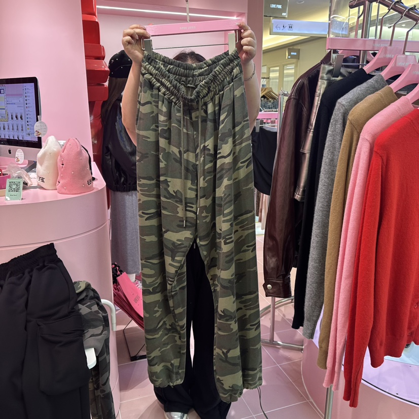 MAISON DE PINK韓國直郵東大門代購女裝新款推薦人氣休閑褲LOVE PINK休閑褲
