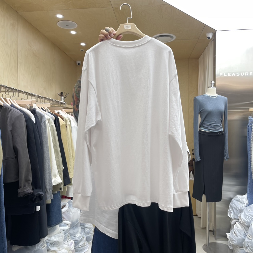 PLEASURE韓國直郵東大門實拍女裝新品真品熱賣職業人氣長袖T恤PLEASURE長袖T恤