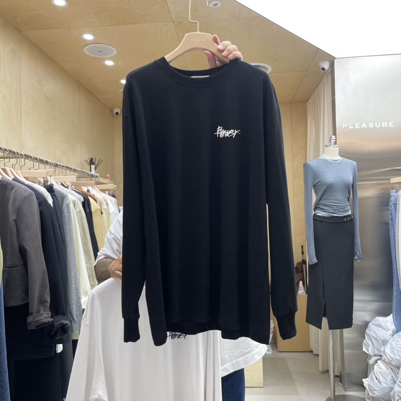 PLEASURE韓國直郵東大門實拍女裝新品真品熱賣職業人氣長袖T恤PLEASURE長袖T恤圖色2