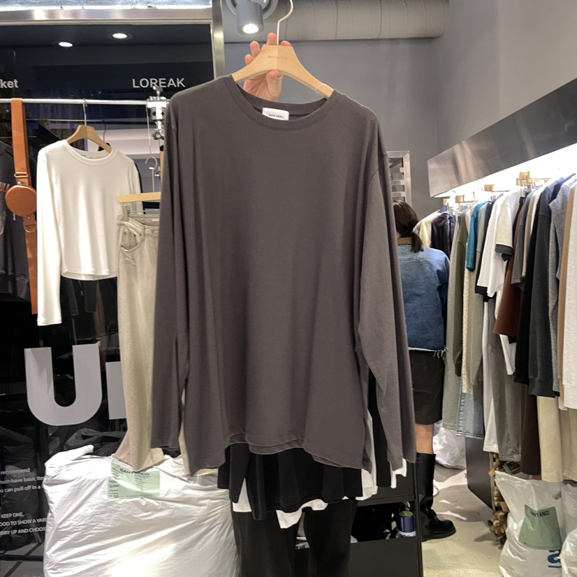 BANY ANCO韓國直郵東大門代購女裝新品24秋冬時尚長袖T恤BANY ANCO長袖T恤圖色2