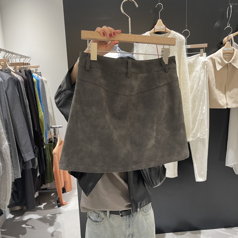 101SHOWROOM/AYCE直郵韓國代購女裝新品人氣職業裙褲麂皮101SHOWROOM/AYCE裙褲