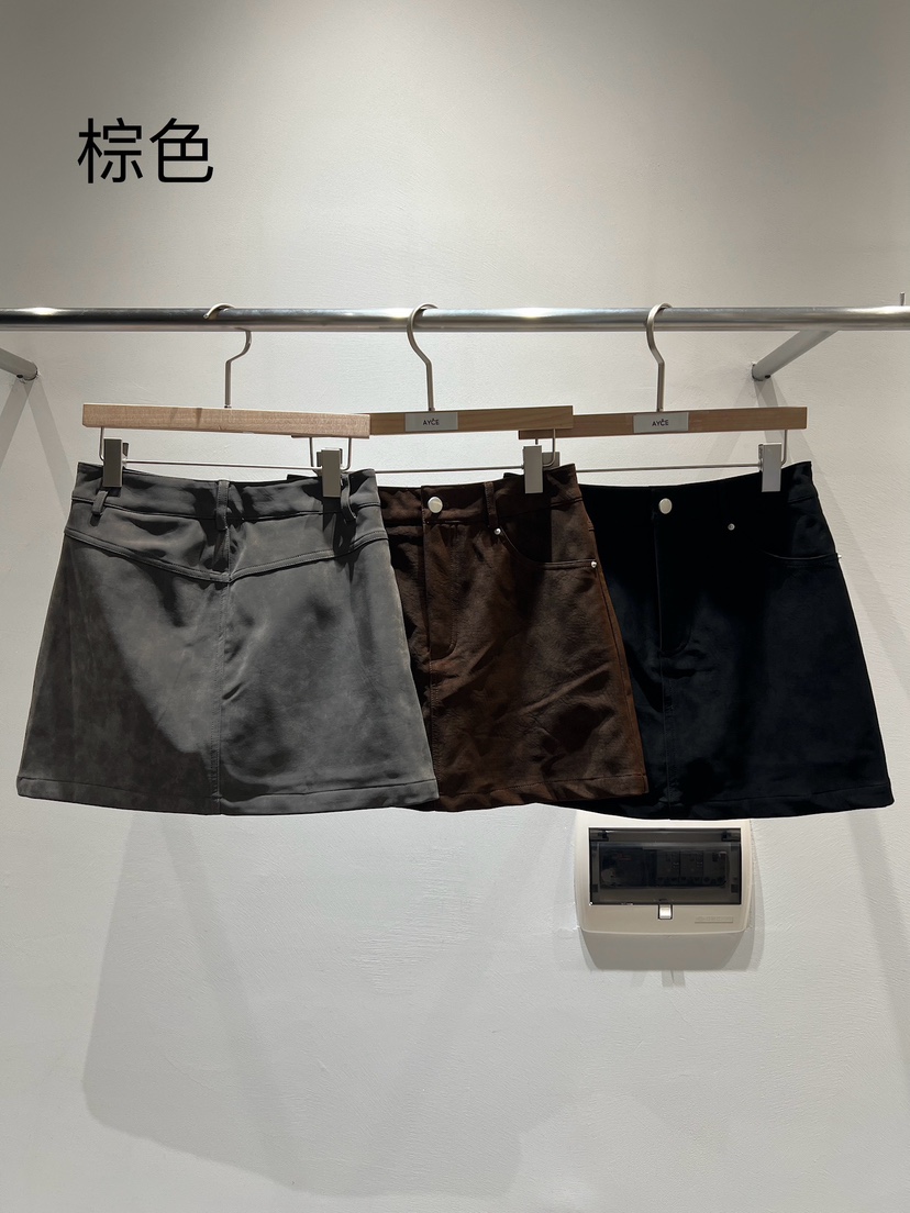 101SHOWROOM/AYCE直郵韓國代購女裝新品人氣職業裙褲麂皮101SHOWROOM/AYCE裙褲圖色2