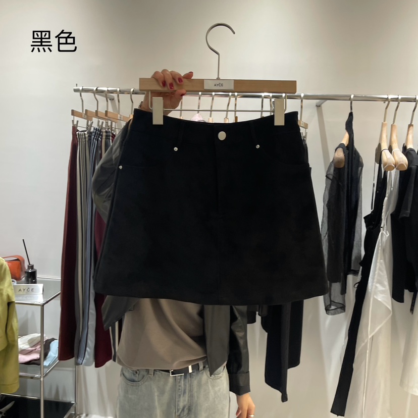 101SHOWROOM/AYCE直郵韓國代購女裝新品人氣職業裙褲麂皮101SHOWROOM/AYCE裙褲圖色3