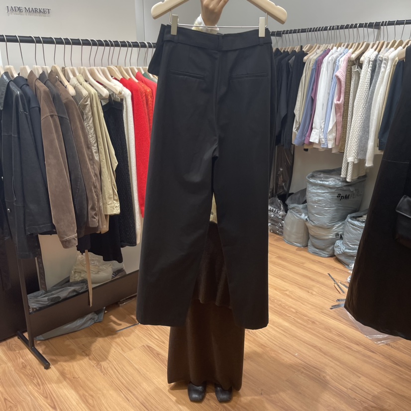 JADE MARKET韓國直郵女裝新品真品人氣熱賣休閑褲口袋腰帶JADE MARKET休閑褲