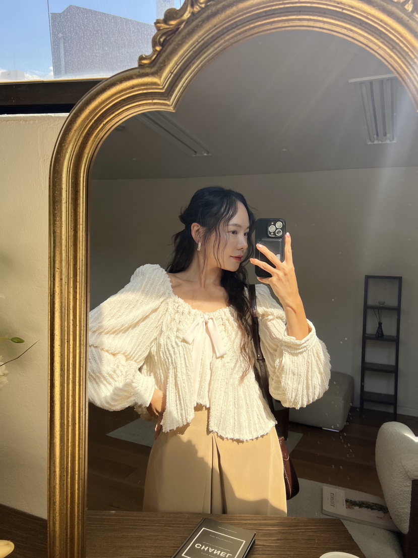 BOLD-Q韓國直郵女裝新款熱賣24秋冬時尚真品職業襯衫蕾絲衫BOLD襯衫/蕾絲衫