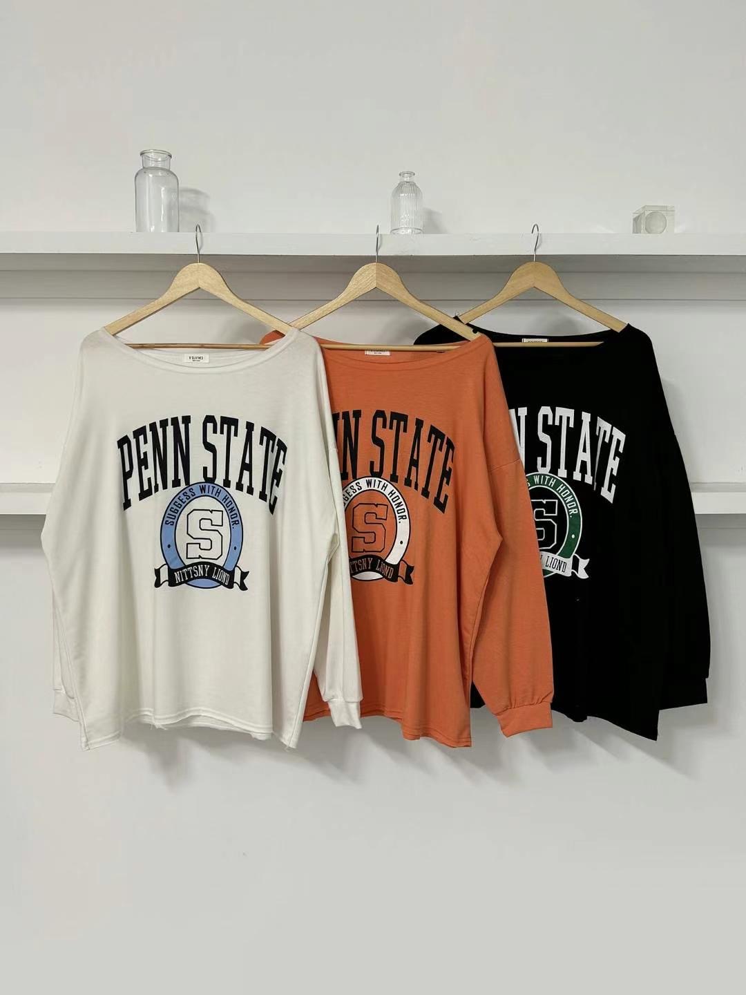BCLOTHES直郵韓國代購女裝新品休閑真品推薦職業人氣長袖T恤BCLOTHES長袖T恤圖色2左二色