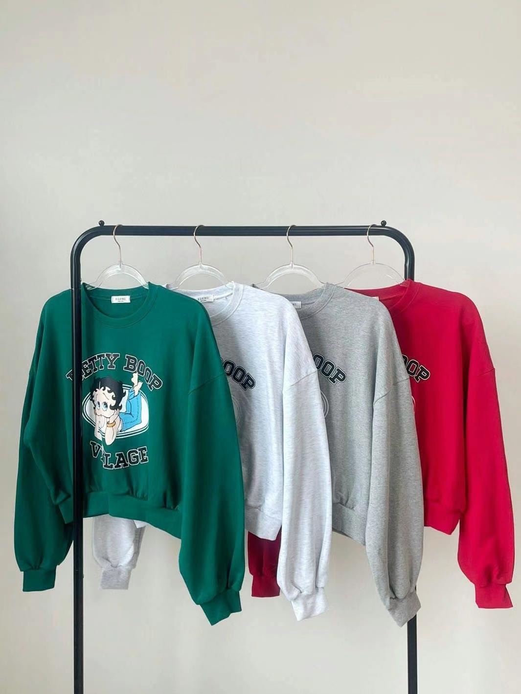 BCLOTHES-ot韓國直郵東大門實拍女裝新品24秋冬時尚衛衣BCLOTHES衛衣圖色3左三色