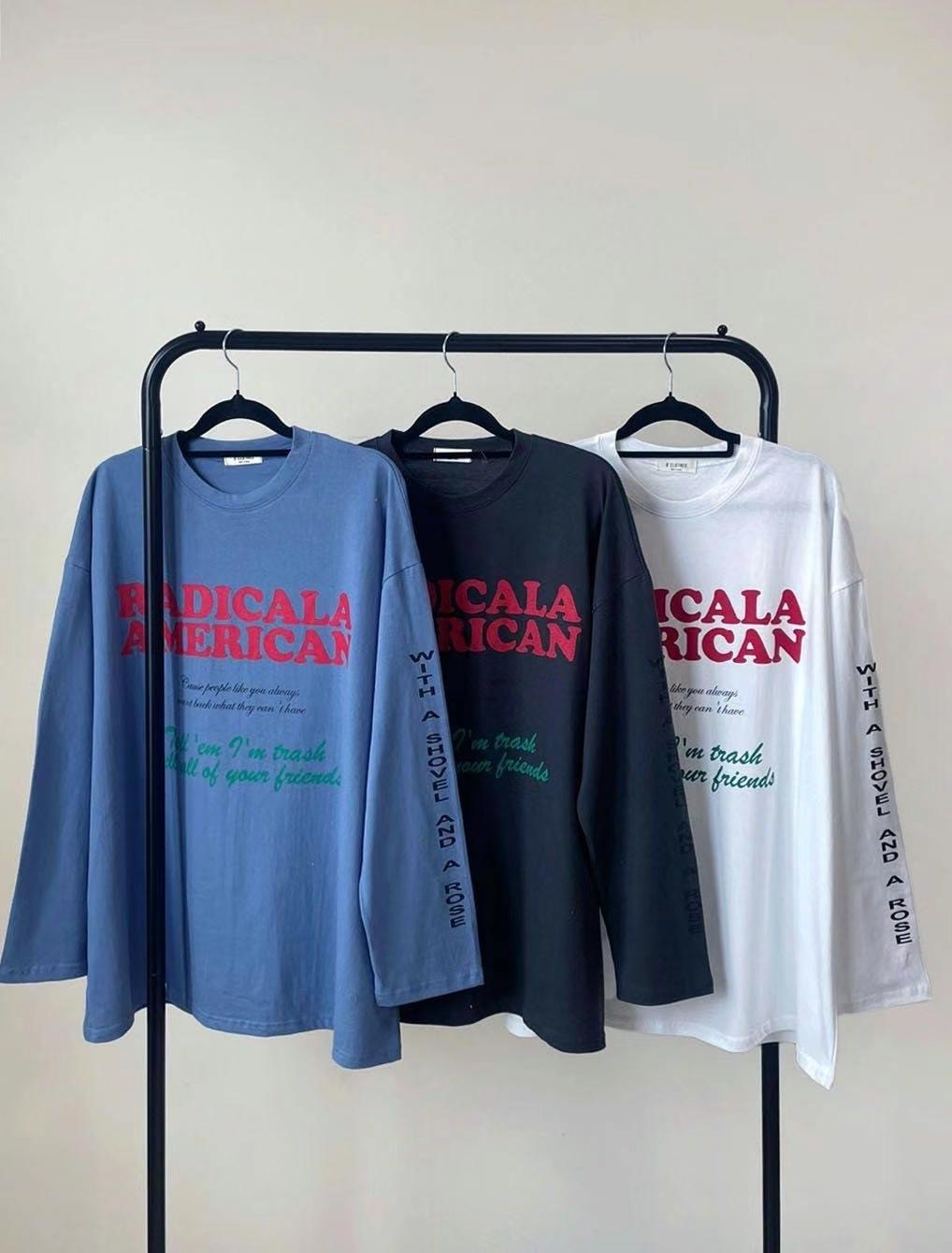 BCLOTHES-ot韓國直郵東大門實拍女裝新品真品職業熱賣長袖T恤BCLOTHES長袖T恤圖色1左一色