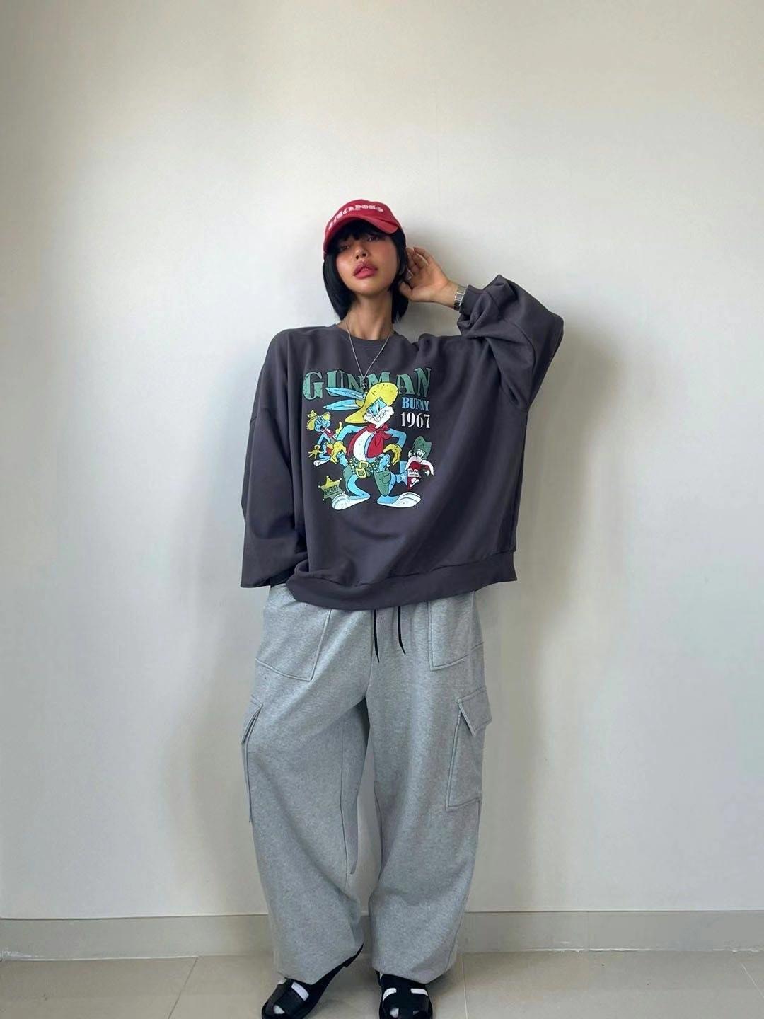 BCLOTHES-ot韓國直郵東大門實拍女裝新款人氣24秋冬衛衣BCLOTHES衛衣
