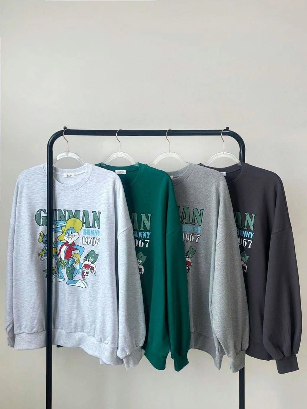 BCLOTHES-ot韓國直郵東大門實拍女裝新款人氣24秋冬衛衣BCLOTHES衛衣圖色1左一色