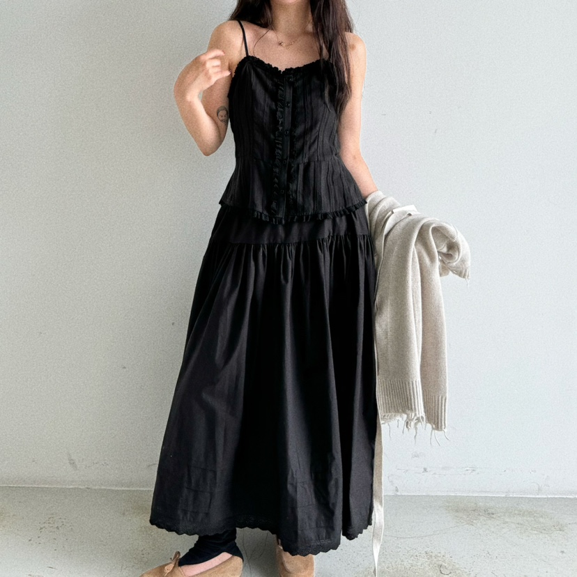 Oli Seoul直郵韓國代購女裝新品真品熱賣24秋冬吊帶背心OLI SEOUL吊帶/背心