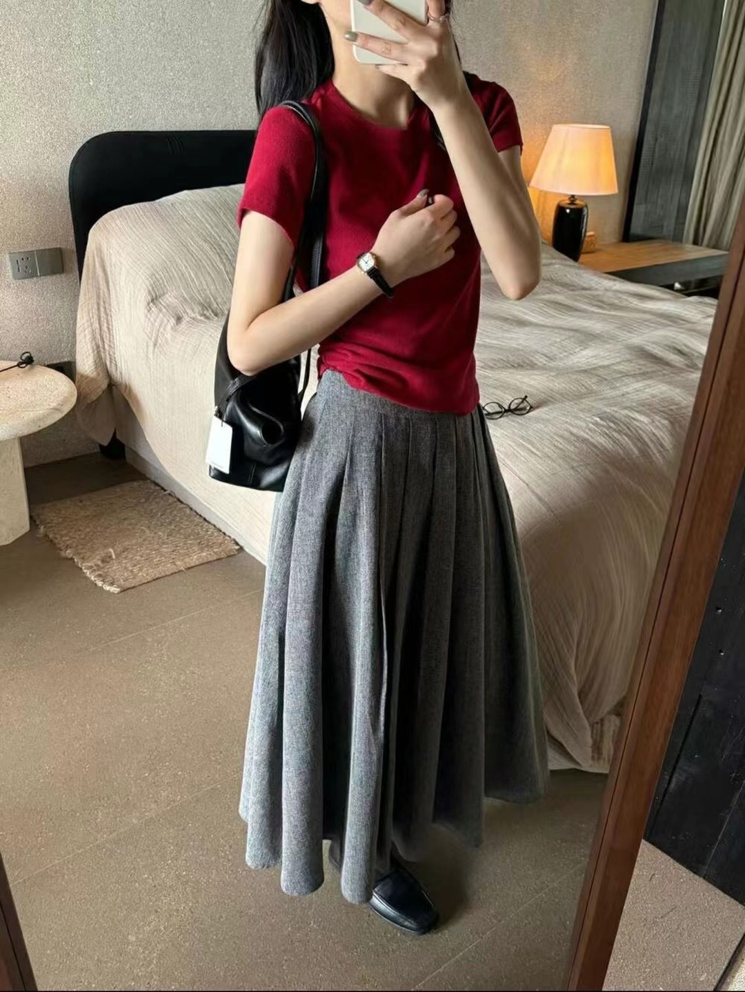 PEPPER韓國直郵東大門代購女裝新品職業真品人氣熱賣24秋冬長裙PEPPER-OT長裙