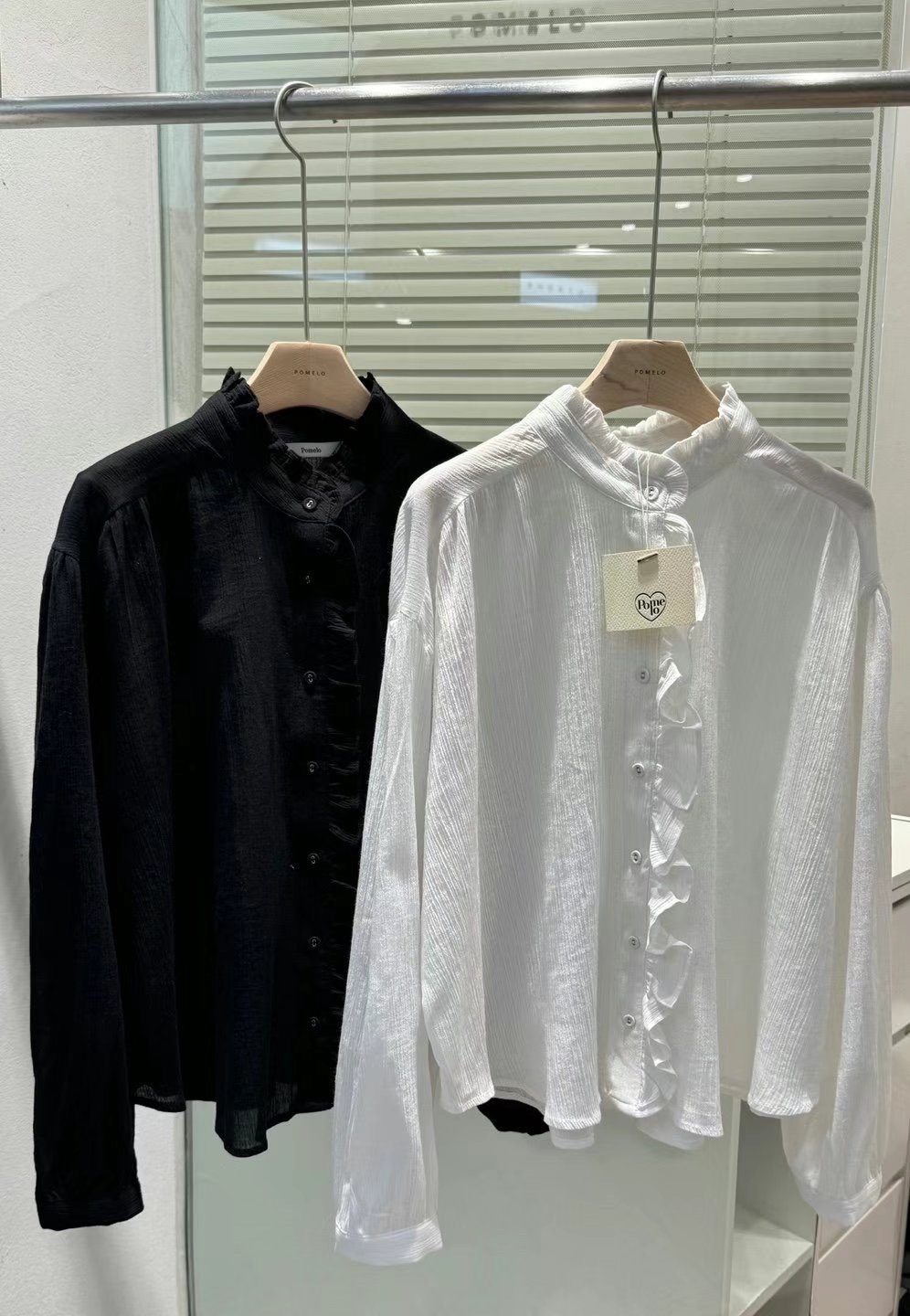 POMELO韓國直郵東大門實拍女裝新品休閑熱賣職業襯衫蕾絲衫POMELO襯衫/蕾絲衫圖色1