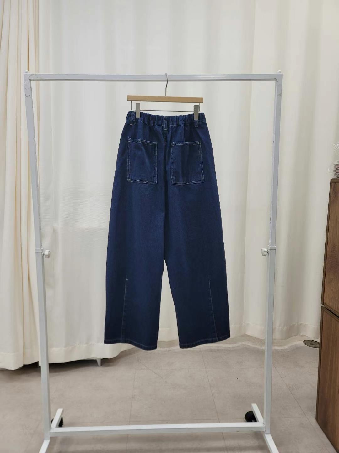 BARISTAR韓國直郵東大門實拍女裝新品職業熱賣24秋冬牛仔褲MAY SEVEN牛仔褲
