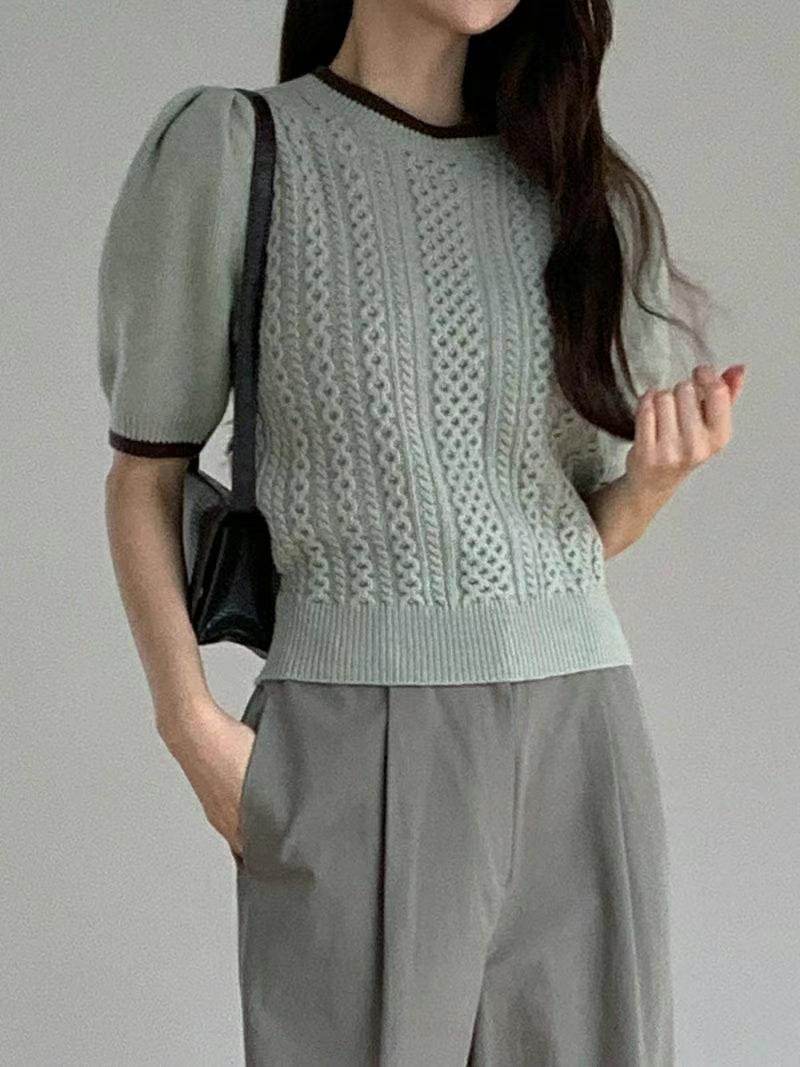BARISTAR直郵韓國代購女裝新款24秋冬職業休閑推薦針織衫MAY SEVEN針織衫