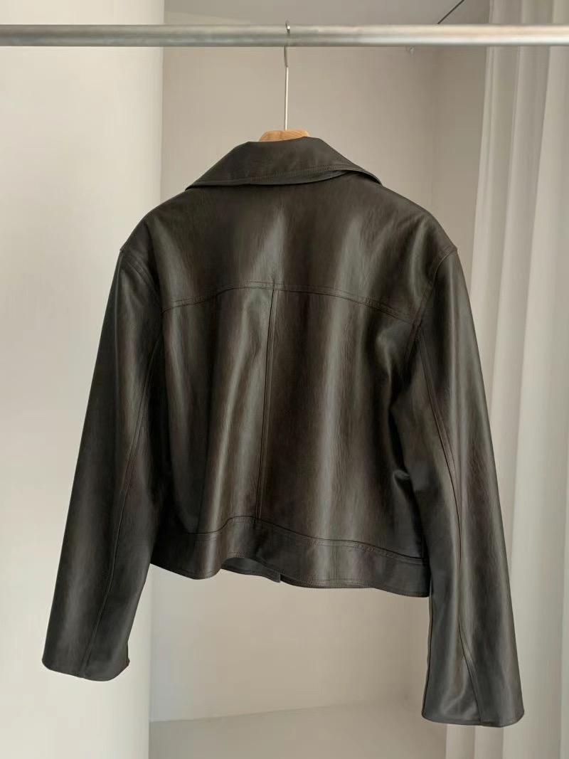 BARISTAR韓國直郵東大門代購女裝新品真品24秋冬皮衣皮革MAY SEVEN皮衣