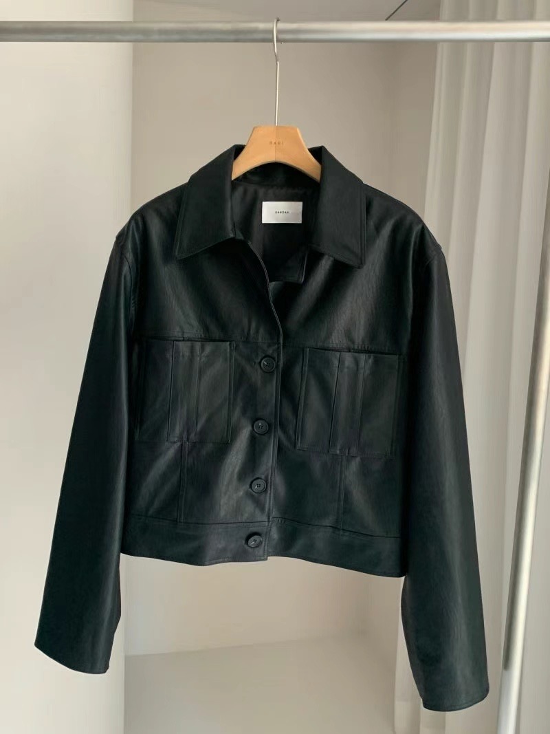 BARISTAR韓國直郵東大門代購女裝新品真品24秋冬皮衣皮革MAY SEVEN皮衣